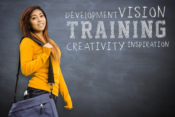 College student with bag — Stock Photo, Image