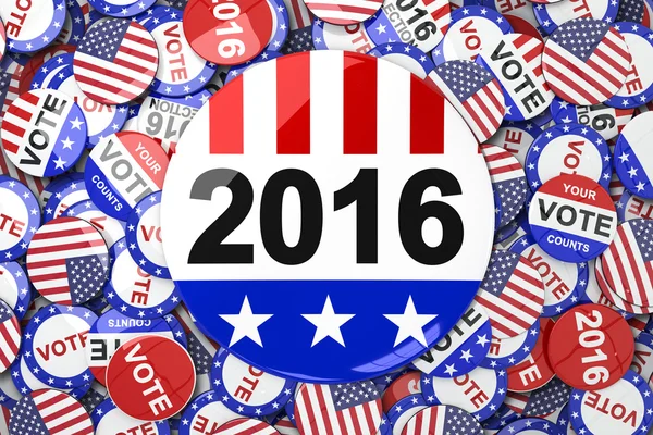 投票投票ボタンに対して 2016年ボタン — ストック写真
