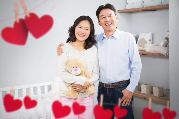 Portrait of smiling couple — Stock Photo, Image