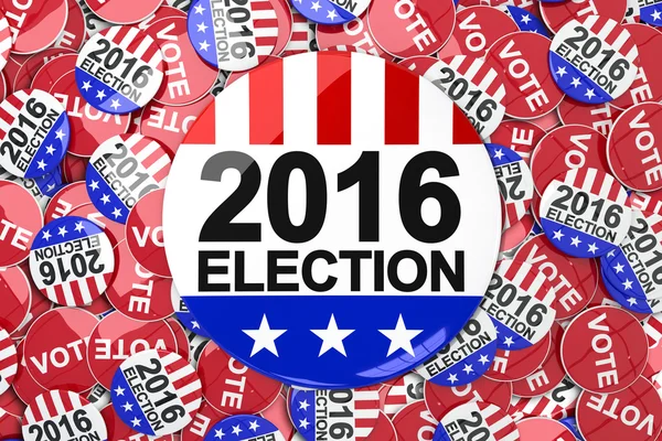 2016 の投票ボタン — ストック写真