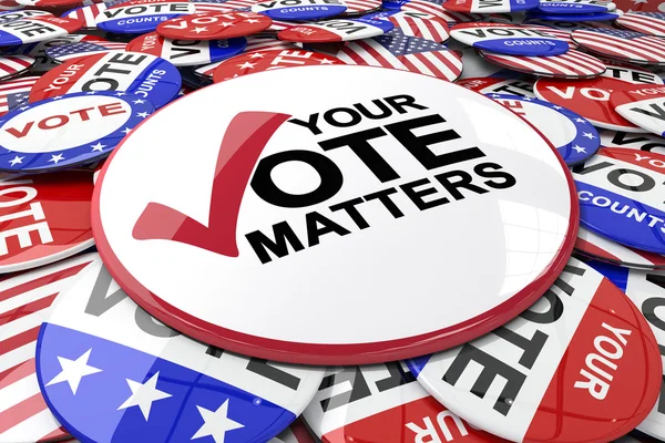 배지 투표 2016에 대 한 투표 버튼 — 스톡 사진