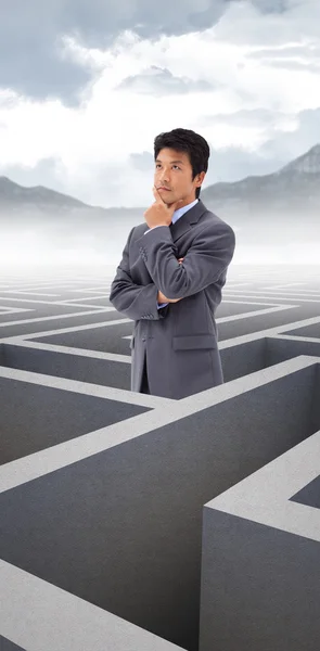 Portrait of a thoughtful businessman — Stock Photo, Image