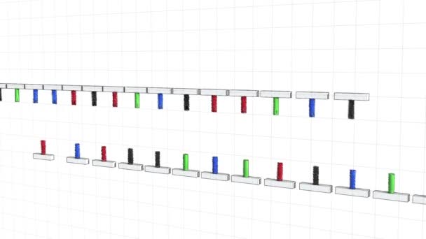 Animatie van het verplaatsen van Dna — Stockvideo