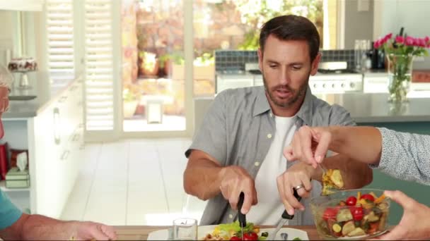 Wielopokoleniowej rodziny obiad — Wideo stockowe