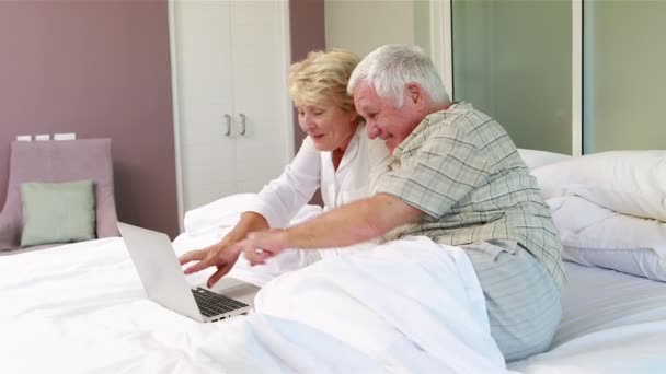 Casal sênior fazendo vídeo chat — Vídeo de Stock