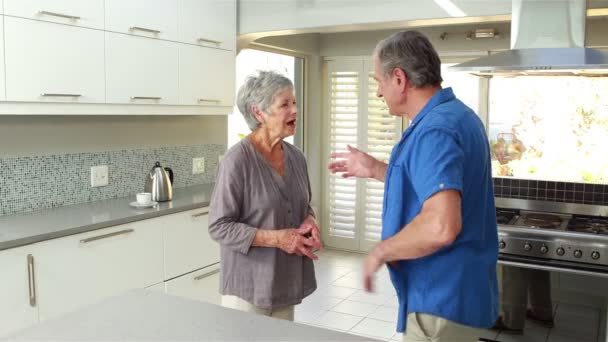 Senior couple arguing with each other — Stock Video