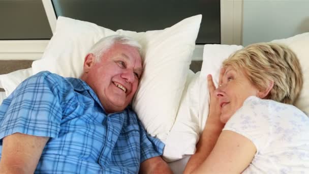 Casal de idosos descansando juntos — Vídeo de Stock