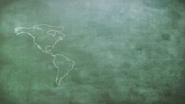 Forma gris del mapa del mundo — Vídeos de Stock