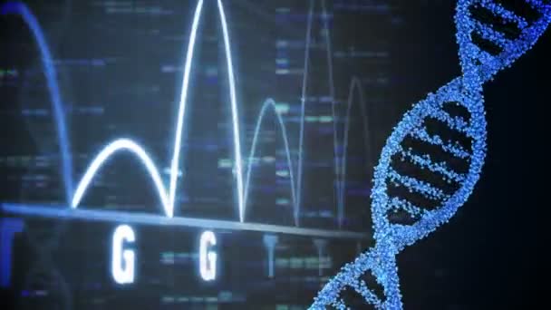 Animação de DNA e gráficos em movimento rápido — Vídeo de Stock