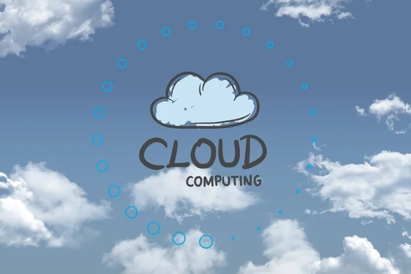 Cloud computing grafika — Stock fotografie