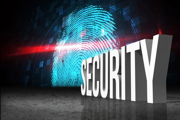 Security concept with fingerprint — Stock Photo, Image