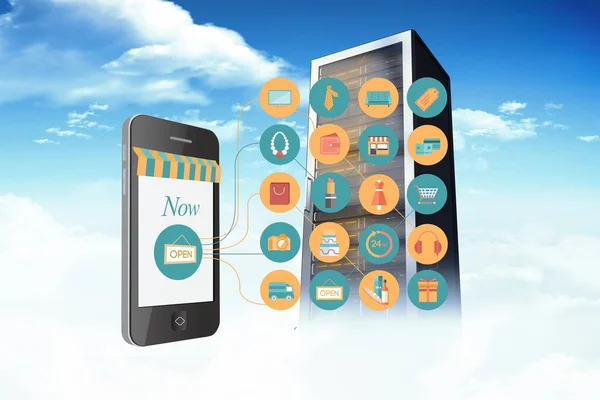 スマート フォンの画面にオンライン ショッピング — ストック写真