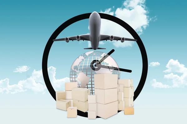 Logistics themed graphic image — Stock Photo, Image