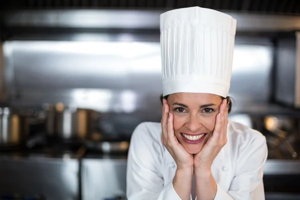 Female chef in commercial kitchen — Stock Photo, Image