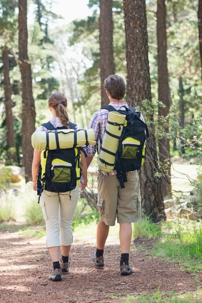 Paar hand in hand — Stockfoto