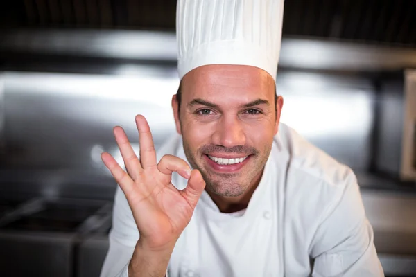 Chef montrant OK signe — Photo