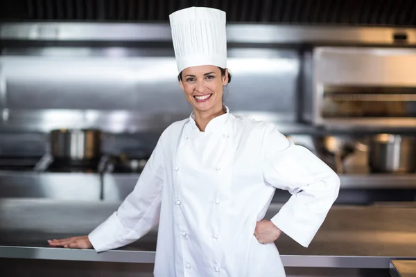 Chef standing in commercial kitchen — Stock Photo, Image