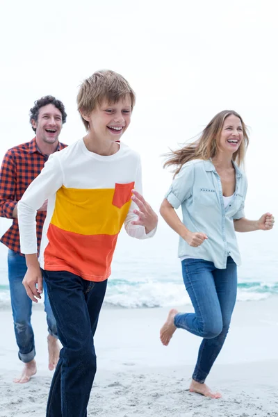 Cheerful family running — Stock Photo, Image