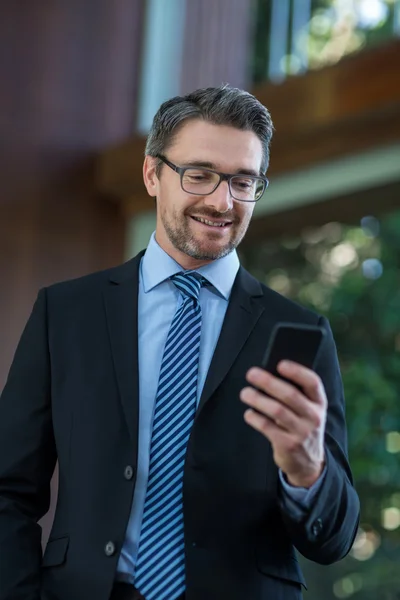 Businessman text messaging — Stock Photo, Image