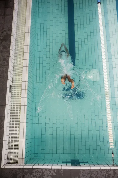 Plavec, potápění v bazénu — Stock fotografie