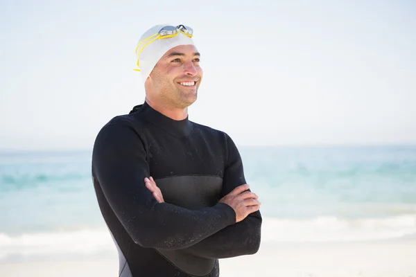 Nadador en la playa — Foto de Stock