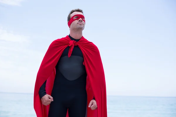 自信的男人穿着超人服装 — 图库照片