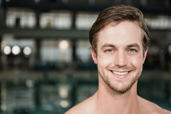 Swimmer standing near pool — Stock Photo, Image