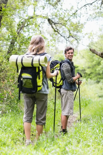 Smiling man looking at partner — Stock Photo, Image