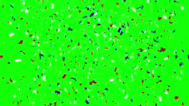 Confetti nei colori delle bandiere americane — Video Stock