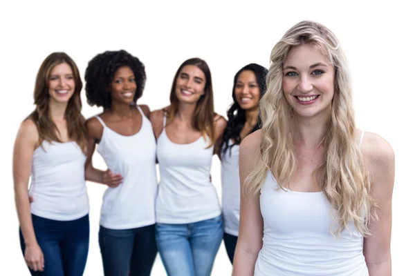 Blonde vrouw en multi-etnisch vrouwen — Stockfoto