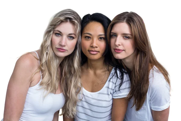 Mulheres posando no fundo branco — Fotografia de Stock