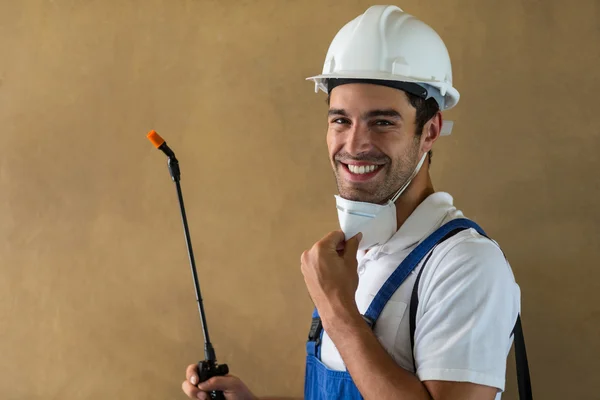 Manual worker with pesticide — Stock Photo, Image