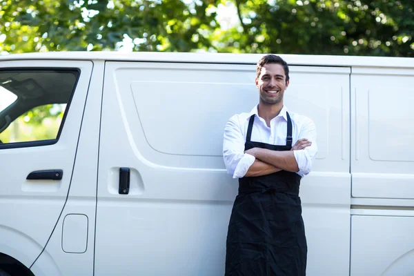 Confident delivery man — Stock Photo, Image