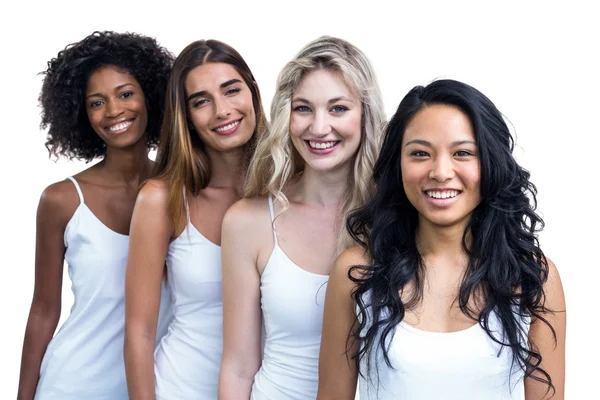 Mulheres em pé na fila juntos — Fotografia de Stock