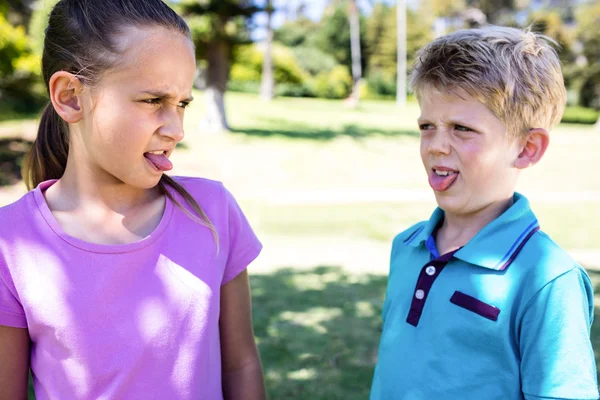 Siblings teasing each other — Stock Photo, Image