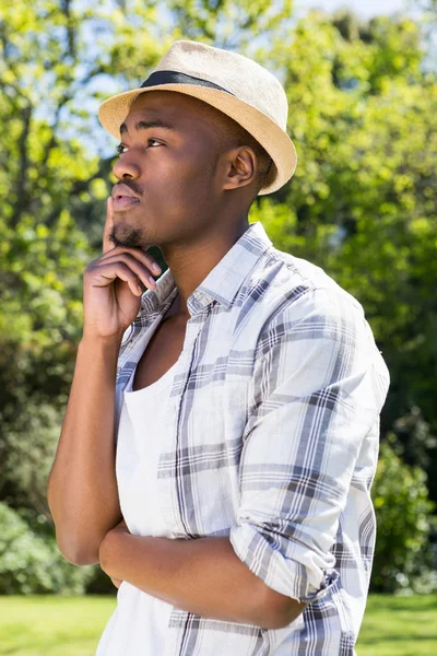 Man posing in garden — Stock Photo, Image