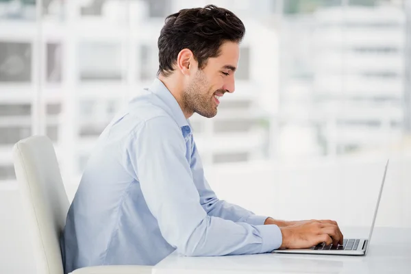 Businessman working on computer Stock Image