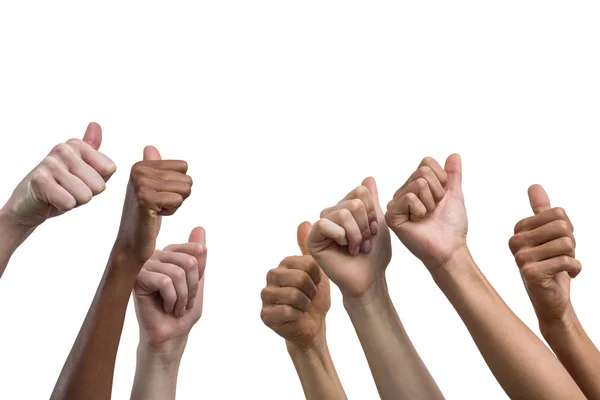 Vrouwen tonen duimen omhoog — Stockfoto
