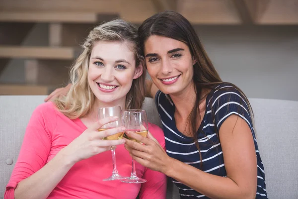 Kvinnor innehar glas vin — Stockfoto