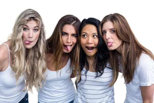 Women making funny faces — Stock Photo, Image