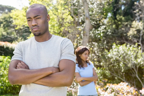 Couple after ignoring each other — Stock Photo, Image