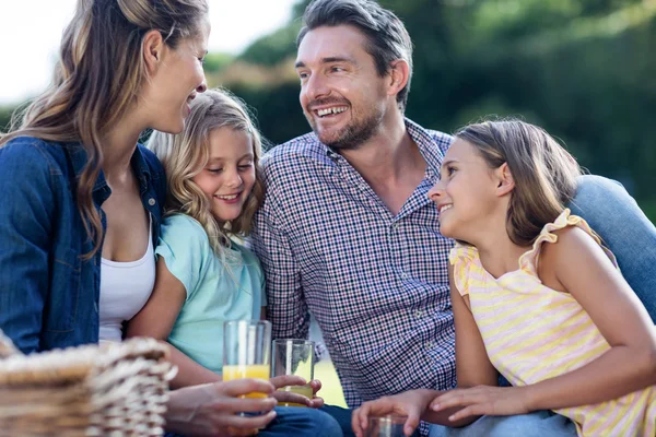 Familjen ha picknick — Stockfoto