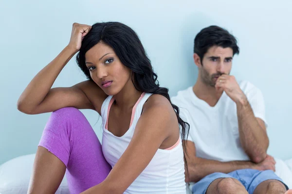 Upset couple ignoring each other — Stock Photo, Image