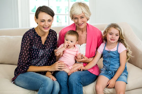 Multi generation family with baby — Stock Photo, Image