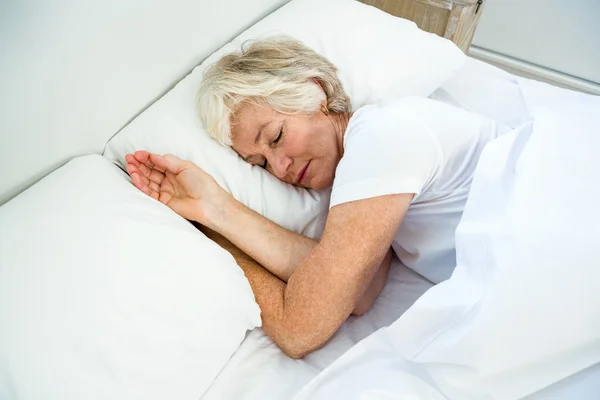 Old woman sleeping — Stock Photo, Image