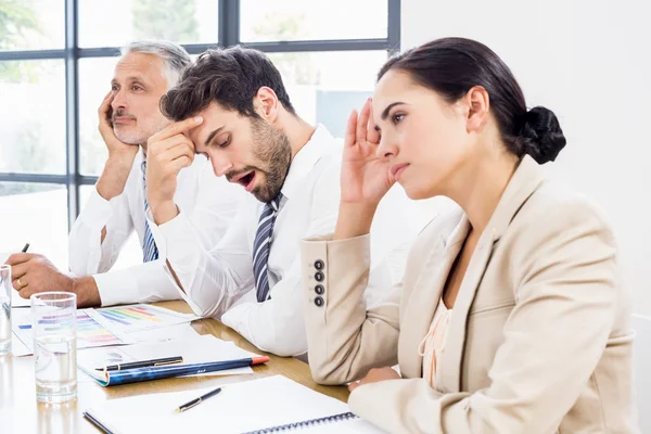 Business colleagues getting bored — Stock Photo, Image