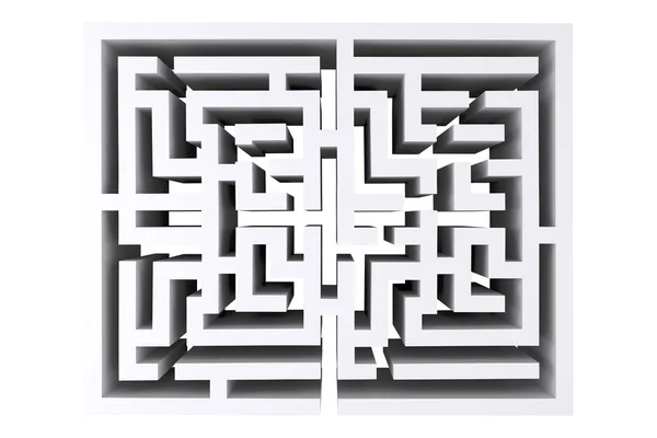 Labyrinthe sur fond blanc — Photo