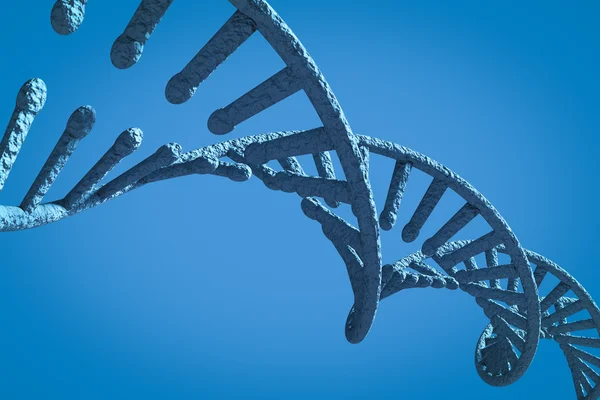 DNA helix mot blå bakgrund — Stockfoto