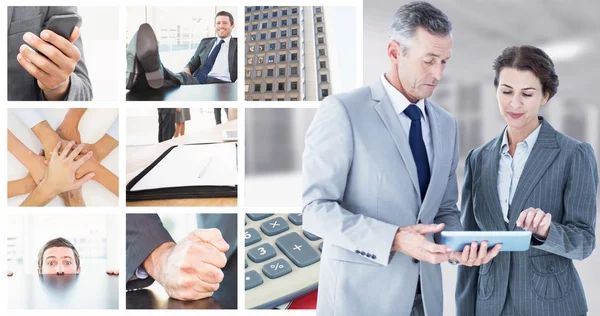 Business people looking at tablet — Stock Photo, Image