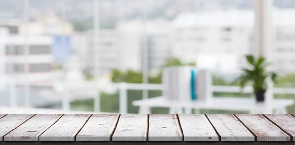 Immagine composita di tavolo in legno — Foto Stock